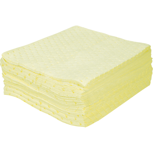 Premium Bonded Sorbent Pads, Hazmat, 15" x 17", 15 gal. Absorbancy
