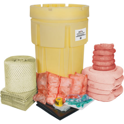 Premium Spill Kit, Hazmat, Overpack/Salvage Drum, 95 US gal. Absorbancy
