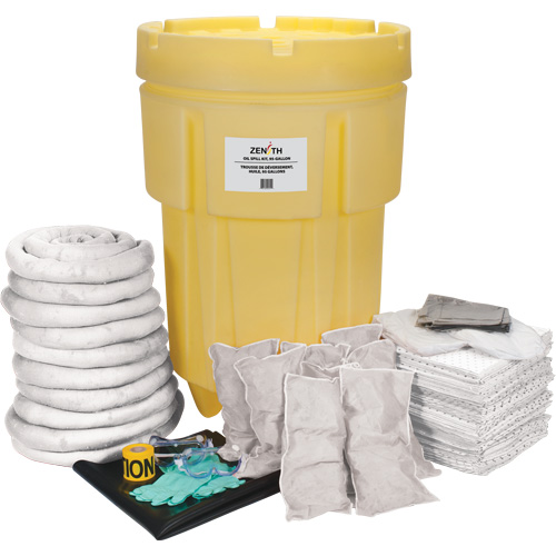 Shop Spill Kit, Oil Only, Drum, 95 US gal. Absorbancy