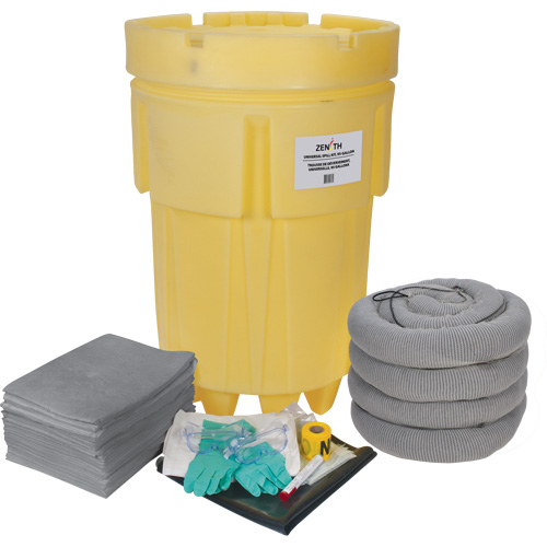 Spill Kit, Universal, Overpack/Salvage Drum, 95 US gal. Absorbancy