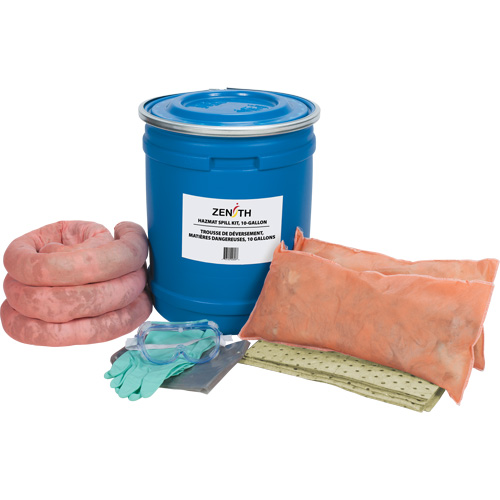 Truck Spill Kit, Hazmat, Drum, 10 US gal. Absorbancy