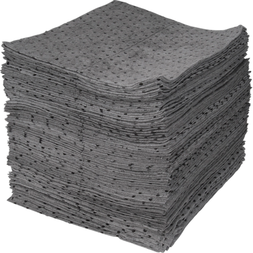 Premium Bonded Sorbent Pads, Universal, 15" x 18", 25 gal. Absorbancy