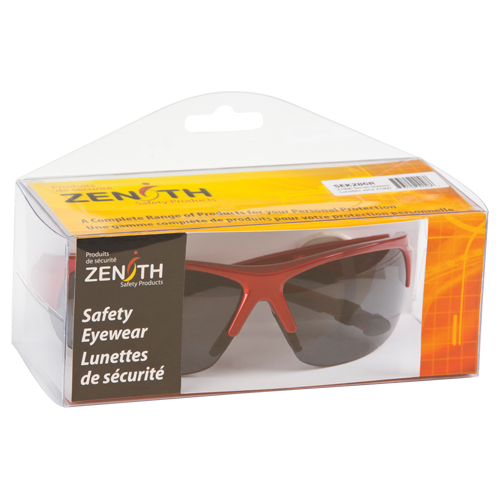 Z1900 Series Safety Glasses, Grey/Smoke Lens, Anti-Scratch, Meets/Exceeds CSA Z94.3