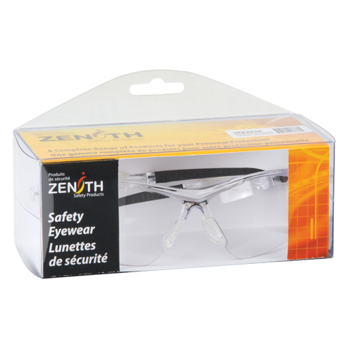 Z2100 Series Safety Glasses, Clear Lens, Anti-Scratch, Meets/Exceeds CSA Z94.3