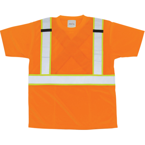 CSA Compliant T-Shirt, Polyester, Medium, Orange