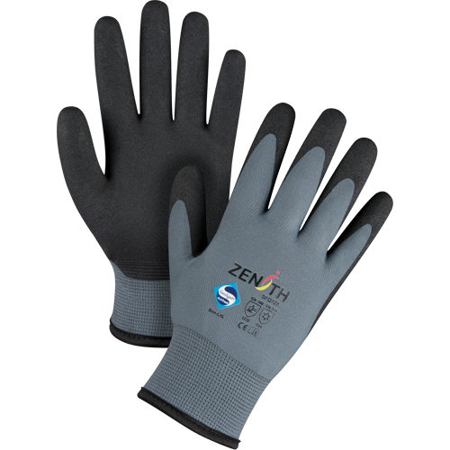 ZX-30° Premium Coated Gloves, 9/Large, PVC Coating, 15 Gauge, Nylon Shell