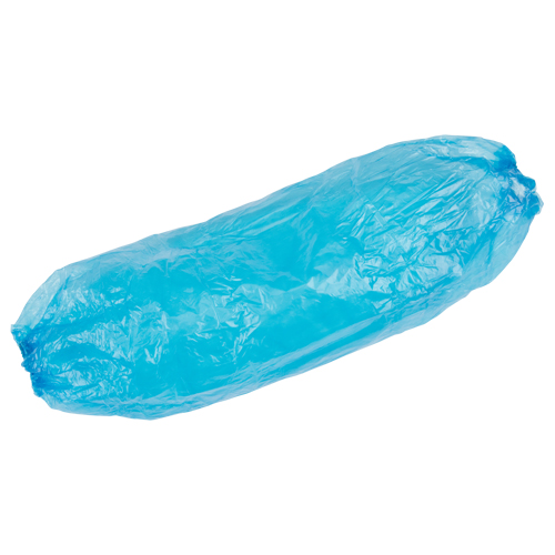 Disposable Sleeves, 18" long, Polyethylene, Blue