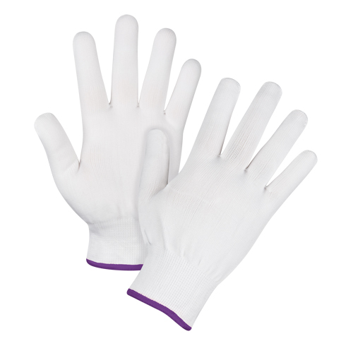 Seamless String Knit Gloves, Polyester, 15 Gauge, Ladies/X-Small
