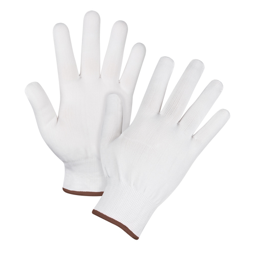 Seamless String Knit Gloves, Polyester, 15 Gauge, Men's