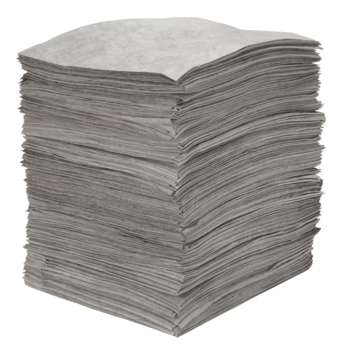 Premium Meltblown Sorbent Pads, Universal, 15" x 18", 30 gal. Absorbancy