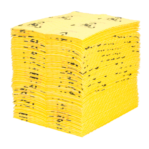 Premium Caution Pads, Universal, 15" x 18", 24.4 gal. Absorbancy