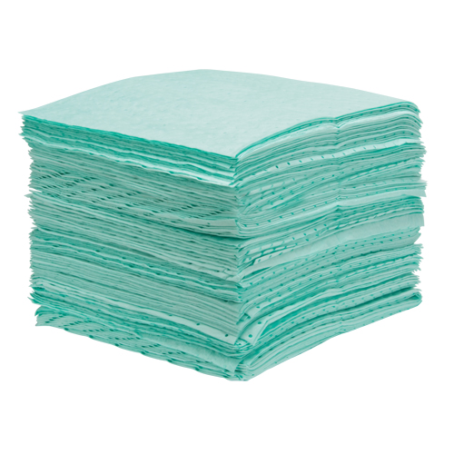 Premium Bonded Sorbent Pads, Hazmat, 15" x 18", 25 gal. Absorbancy