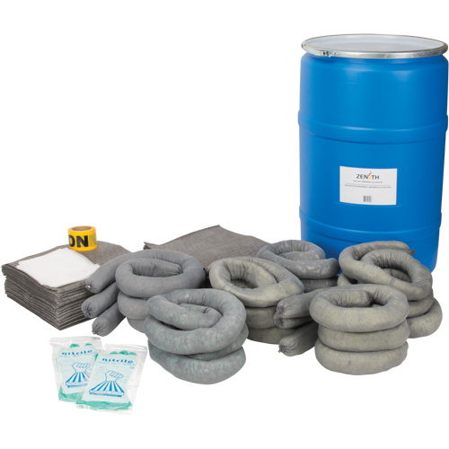 Premium Spill Kit, Universal, Drum, 55 US gal. Absorbancy