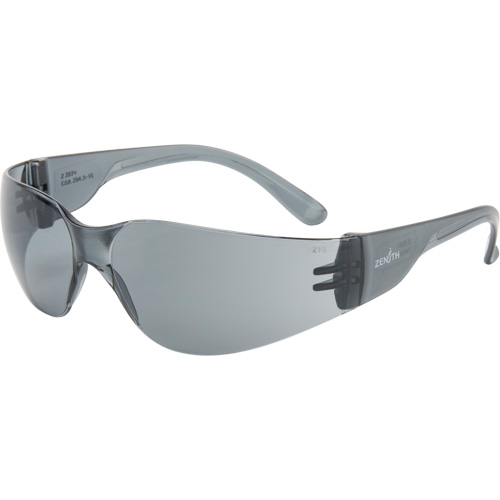 Z600 Series Safety Glasses, Grey/Smoke Lens, Anti-Scratch, ANSI Z87+/Meets/Exceeds CSA Z94.3