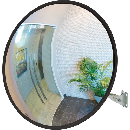 Convex Mirror with Telescopic Arm, Indoor/Outdoor, 18" Diameter