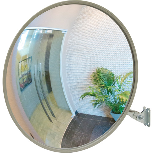 Convex Mirror with Telescopic Arm, Indoor/Outdoor, 12" Diameter