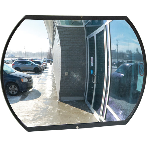 Roundtangular Convex Mirror with Bracket, 18" H x 26" W, Indoor/Outdoor