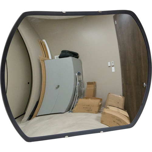 Roundtangular Convex Mirror with Bracket, 20" H x 30" W, Indoor/Outdoor