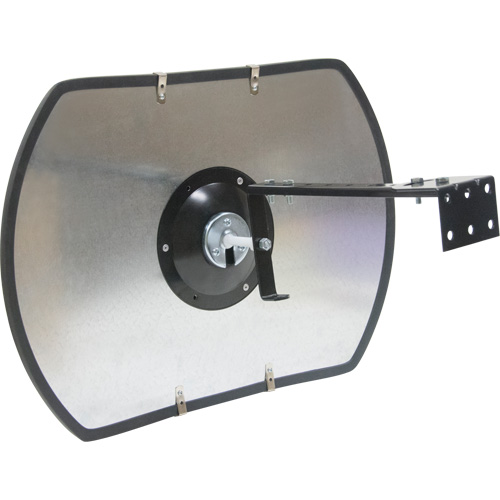 Roundtangular Convex Mirror with Bracket