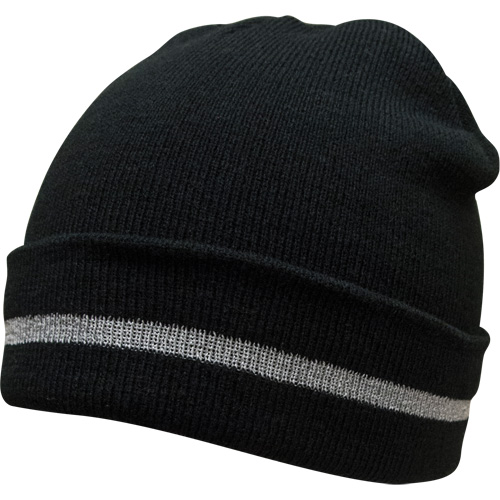 Knit Hat with Silver Reflective Stripe