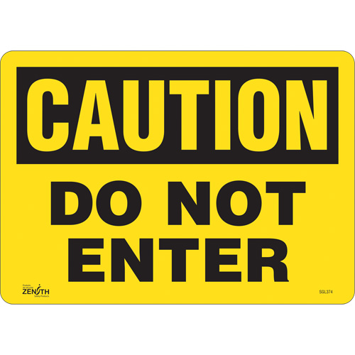 "Do Not Enter" Sign, 10" x 14", Vinyl, English
