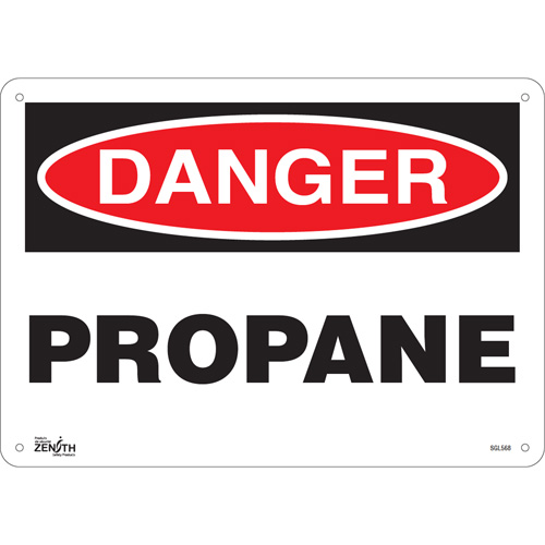 "Propane" Sign, 10" x 14", Aluminum, English