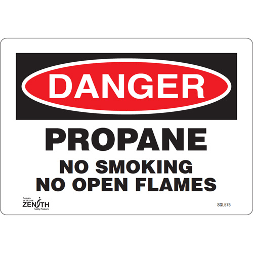 "No Smoking" Sign, 7" x 10", Vinyl, English