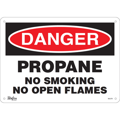 "No Smoking" Sign, 10" x 14", Plastic, English