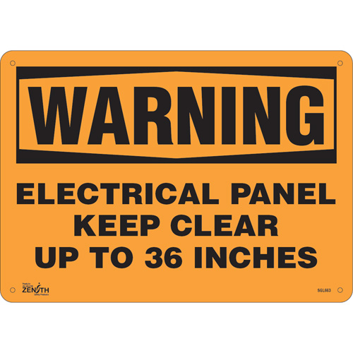 "Electrical Panel" Sign, 10" x 14", Plastic, English