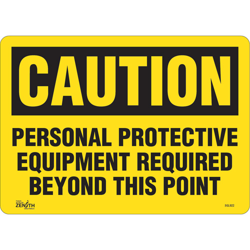 "Personal Protective Equipment Required" Sign, 10" x 14", Vinyl, English