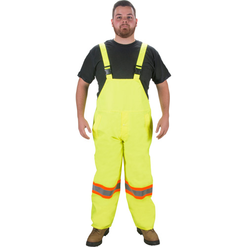 RZ1000 Rain Bib Pants, Polyester, Medium, High Visibility Lime-Yellow