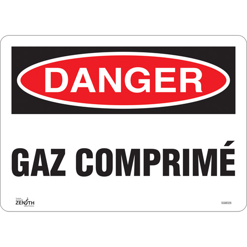"Gaz Comprimé" Sign, 10" x 14", Vinyl, French