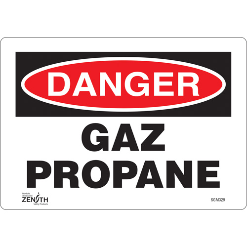 "Gaz Propane" Sign, 7" x 10", Vinyl, French