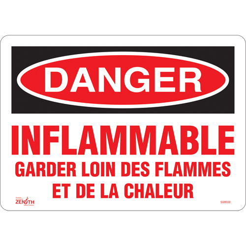 "Garder Loin Des Flammes" Sign, 10" x 14", Vinyl, French