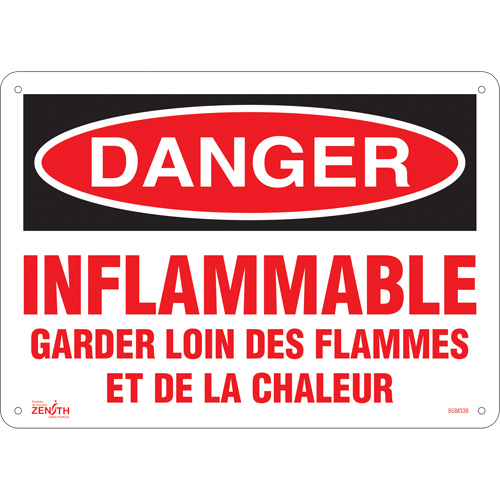 "Garder Loin Des Flammes" Sign, 10" x 14", Plastic, French