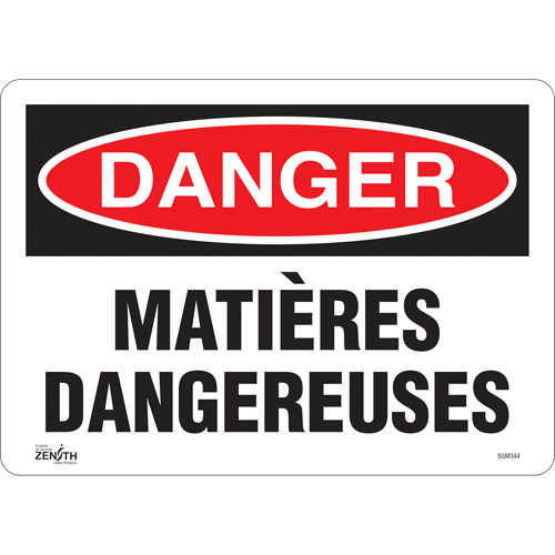 "Matières Dangereuses" Sign, 10" x 14", Vinyl, French