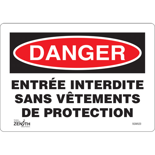"Entrée Interdite" Sign, 7" x 10", Vinyl, French
