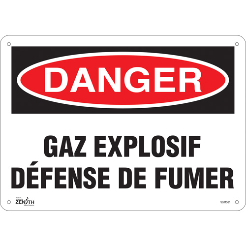 "Défense De Fumer" Sign, 10" x 14", Plastic, French