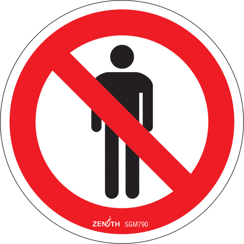 Do Not Enter CSA Standard Safety Sign, 6" x 6", Vinyl, Pictogram