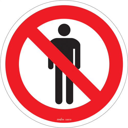 Do Not Enter CSA Standard Safety Sign, 12" x 12", Vinyl, Pictogram
