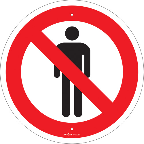 Do Not Enter CSA Standard Safety Sign, 12" x 12", Plastic, Pictogram