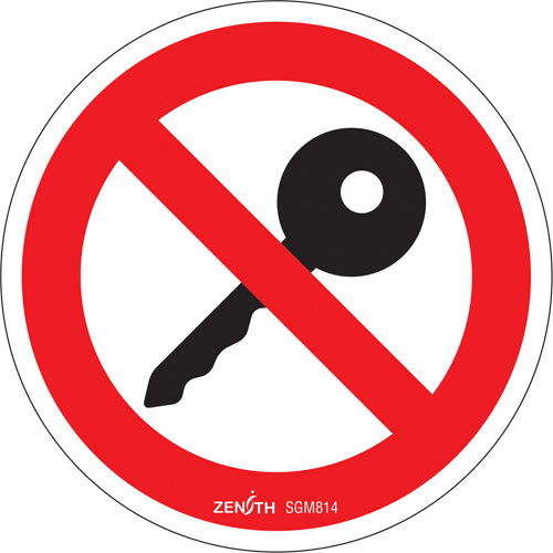 Turn Off Engine CSA Standard Safety Sign, 6" x 6", Vinyl, Pictogram