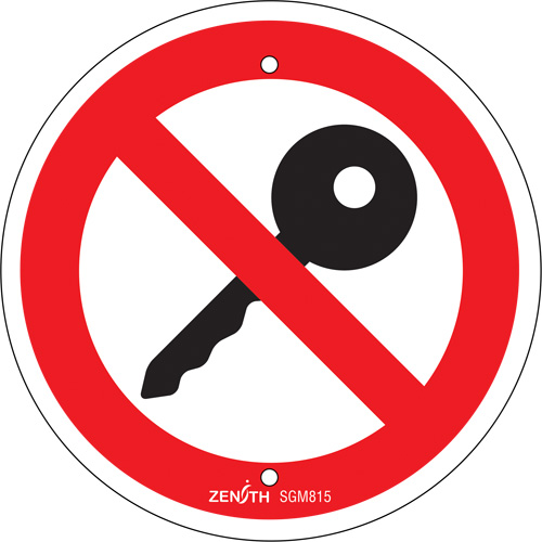 Turn Off Engine CSA Standard Safety Sign, 6" x 6", Plastic, Pictogram