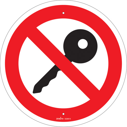 Turn Off Engine CSA Standard Safety Sign, 12" x 12", Plastic, Pictogram