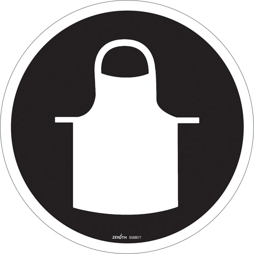 Protective Clothing CSA Standard Safety Sign, 12" x 12", Vinyl, Pictogram