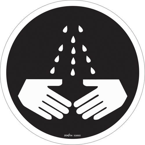 Wash Your Hands CSA Standard Safety Sign, 12" x 12", Vinyl, Pictogram