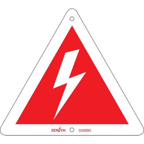 High Voltage CSA Standard Safety Sign, 6" x 6", Plastic, Pictogram