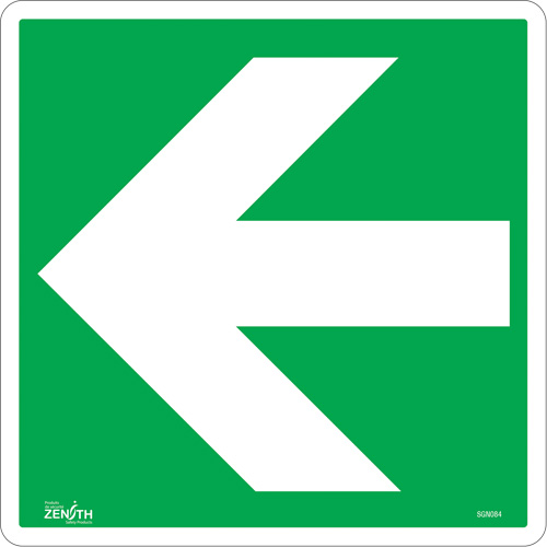 Arrow CSA Standard Safety Sign, 12" x 12", Vinyl, Pictogram