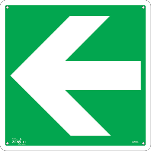 Arrow CSA Standard Safety Sign, 12" x 12", Plastic, Pictogram
