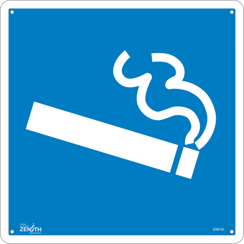 Smoking Section CSA Standard Safety Sign, 12" x 12", Plastic, Pictogram